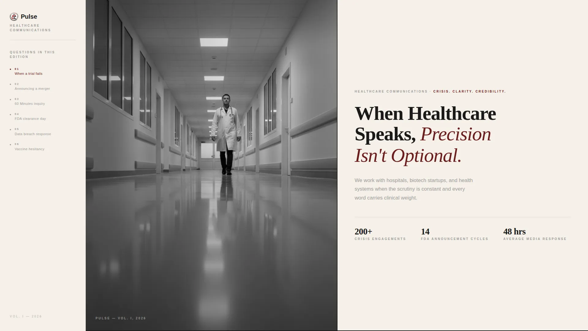 Healthcare PR Agency Landing Page Template