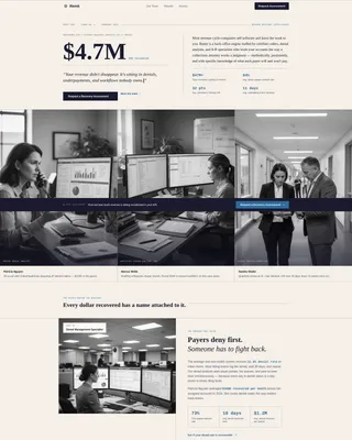 Healthcare Revenue Cycle Management Landing Page