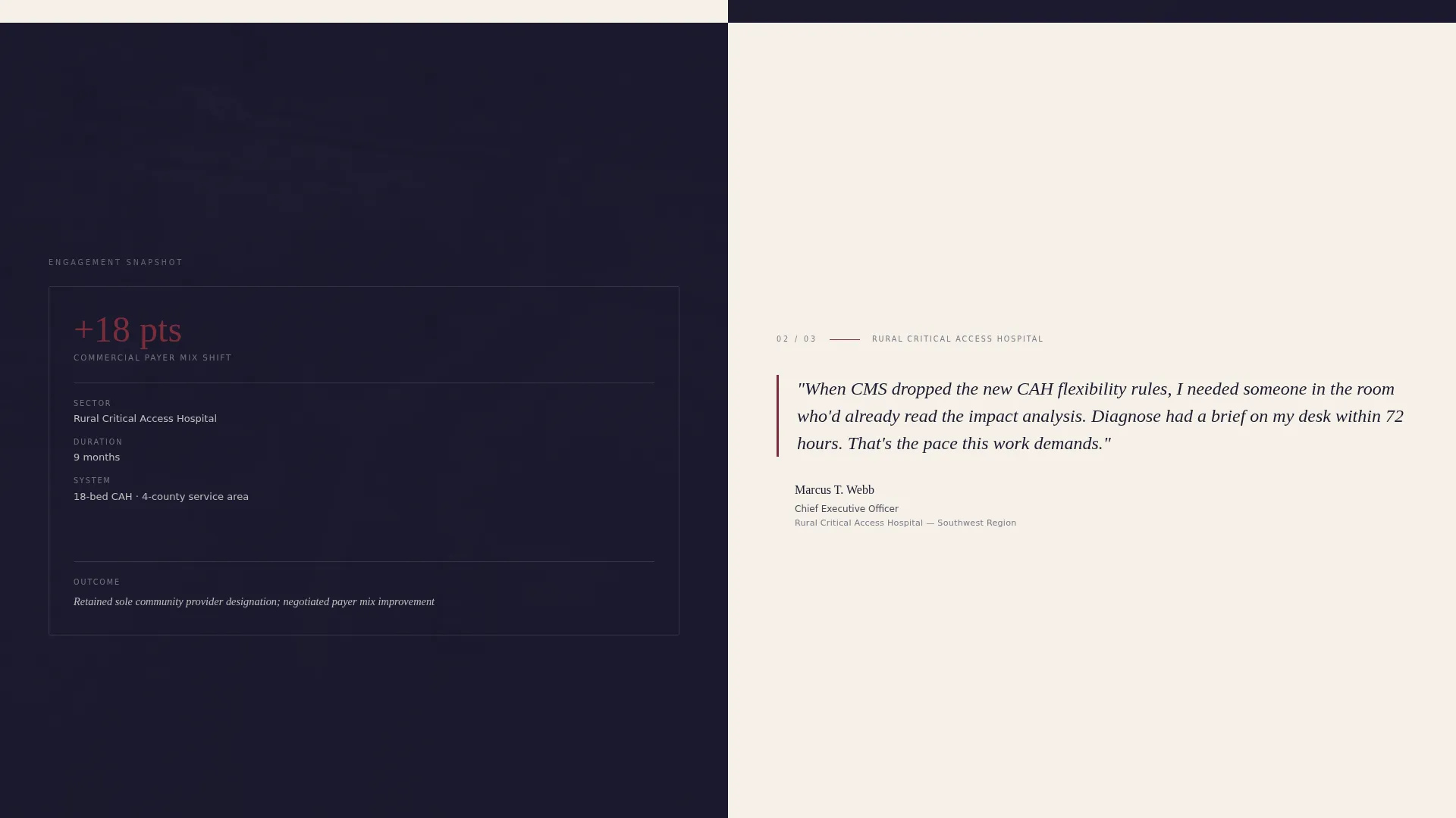 Healthcare Strategy Consultant Landing Page Template