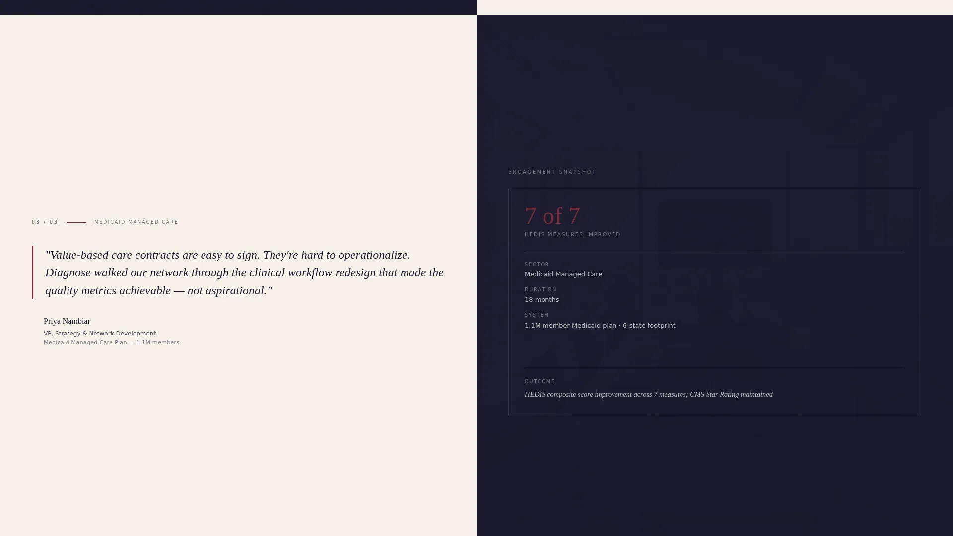 Healthcare Strategy Consultant Landing Page Template