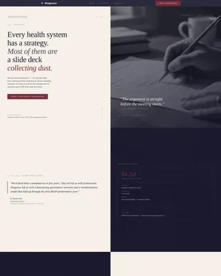 Healthcare Strategy Consultant Landing Page Template