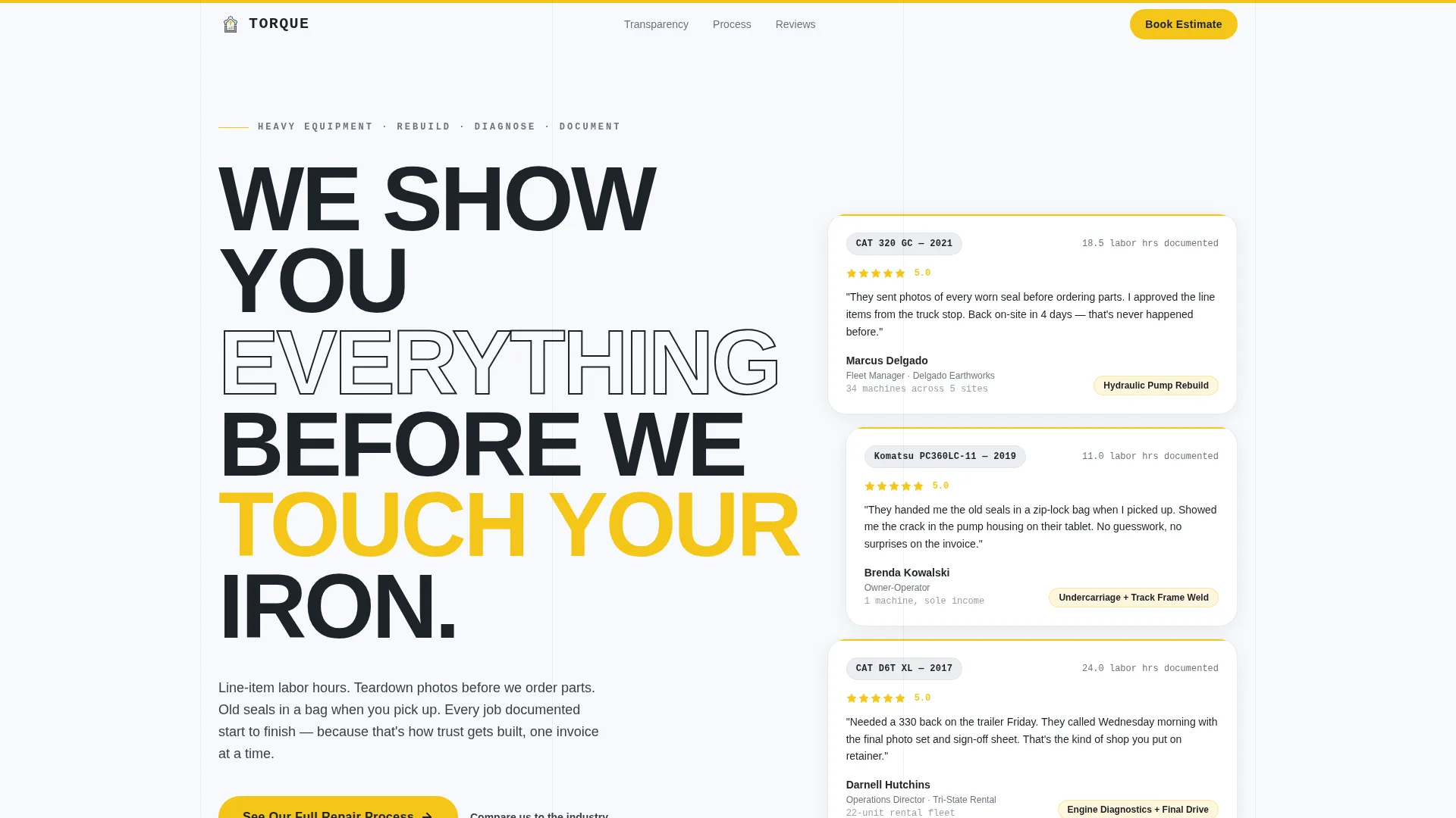 Heavy Equipment Mechanic Review Landing Page