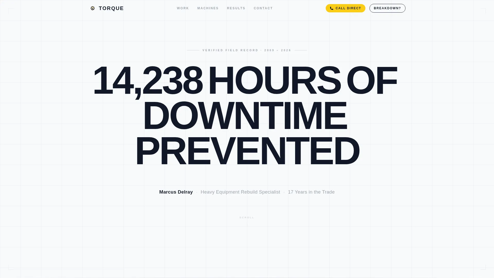 Heavy Equipment Mechanic Landing Page Template