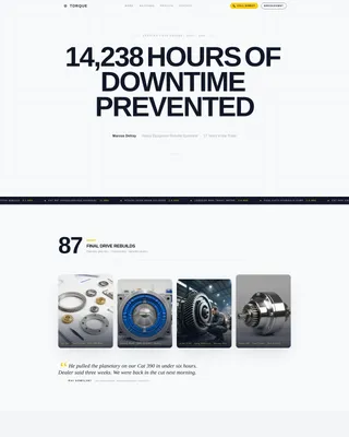 Heavy Equipment Mechanic Landing Page Template
