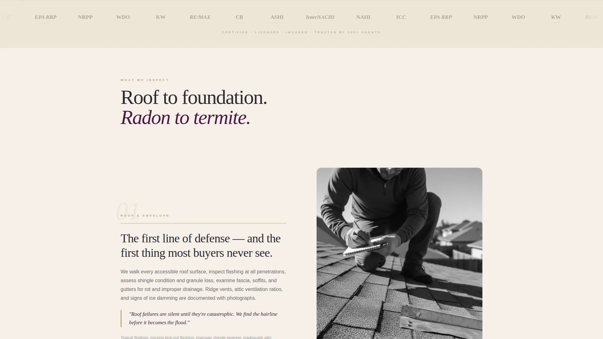 Home Inspector Landing Page Template
