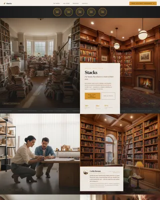 Home Library Design Consulting Landing Page