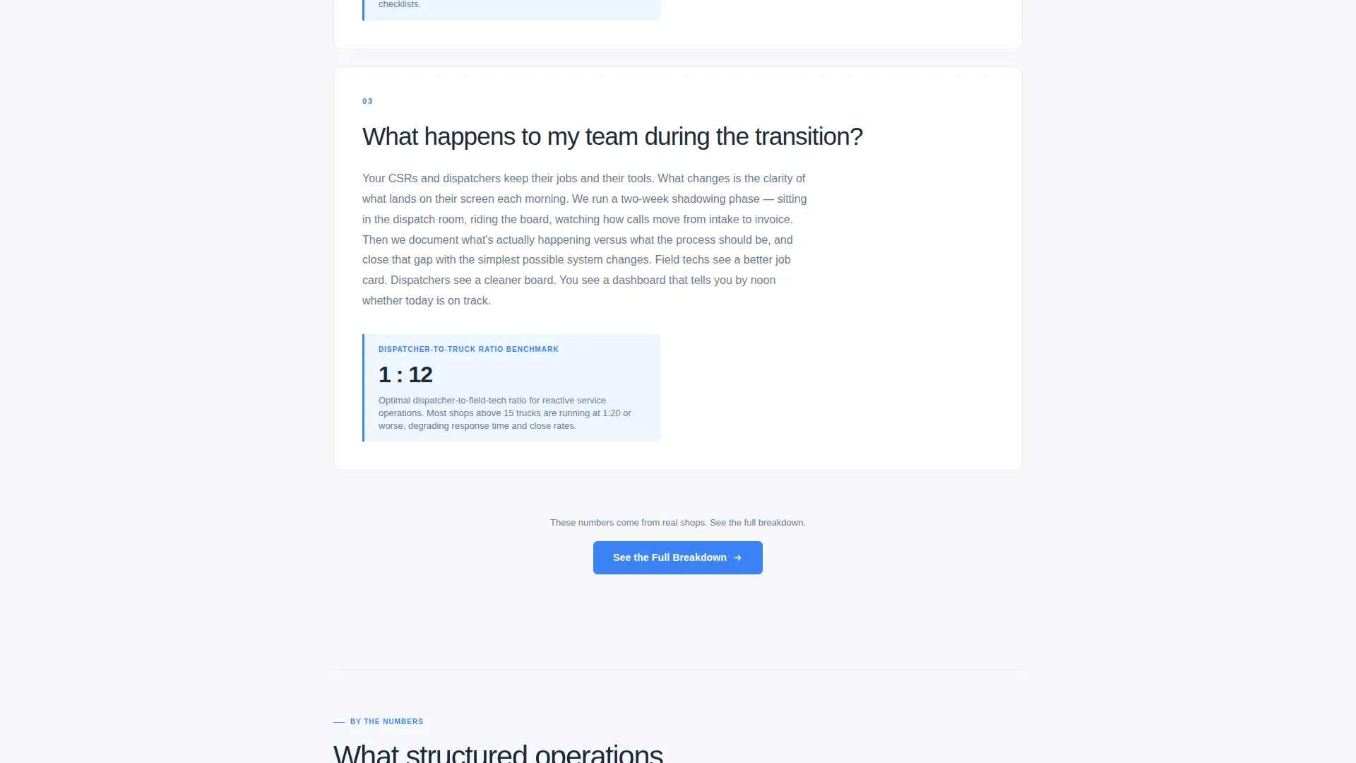 Home Services Operations Consultant Landing Page