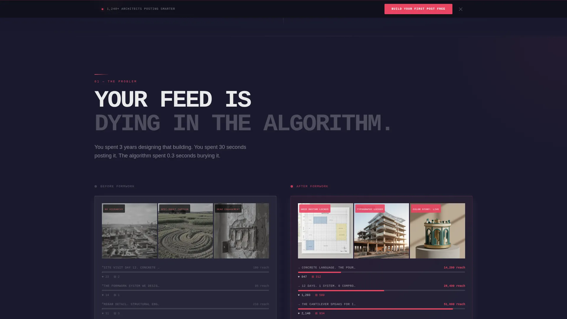 Bold Architecture Social Media Landing Page Template