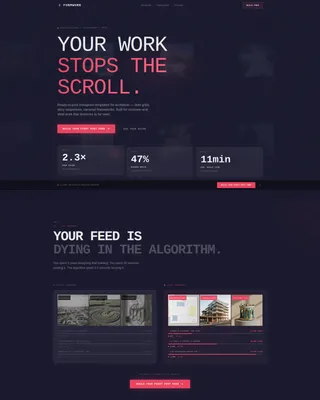 Bold Architecture Social Media Landing Page Template