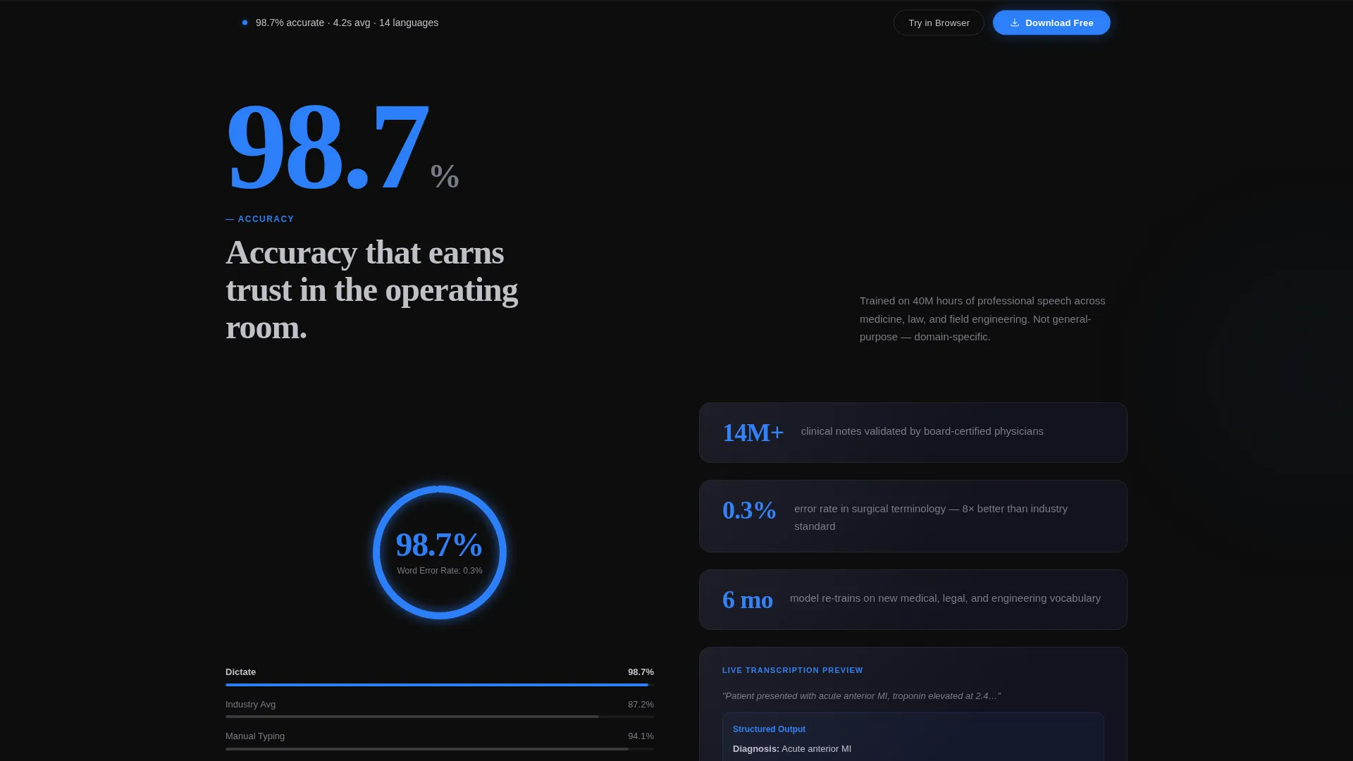Audio Documentation App Landing Page Template