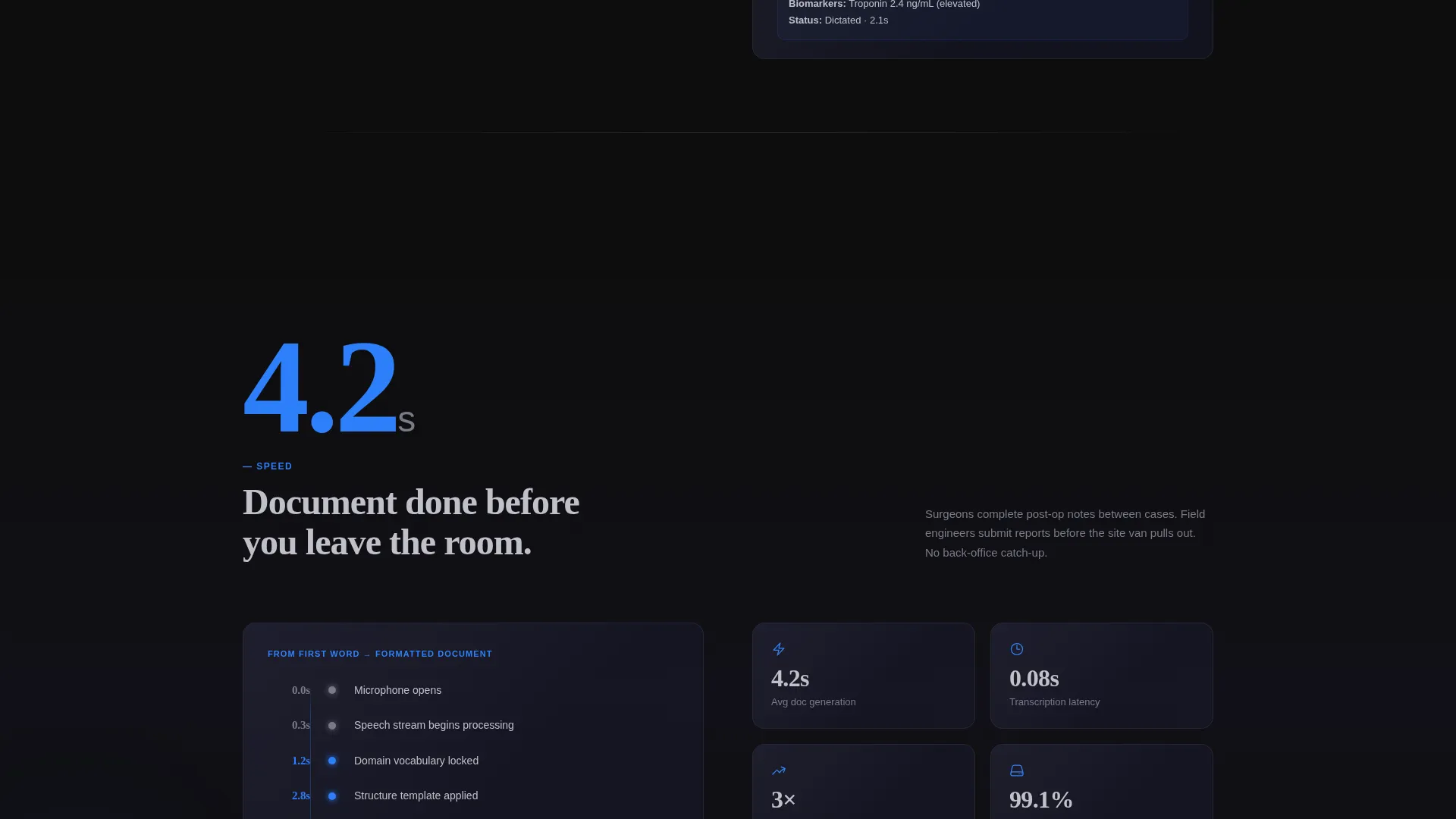 Audio Documentation App Landing Page Template