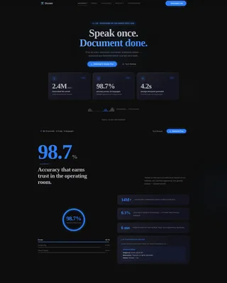 Audio Documentation App Landing Page Template