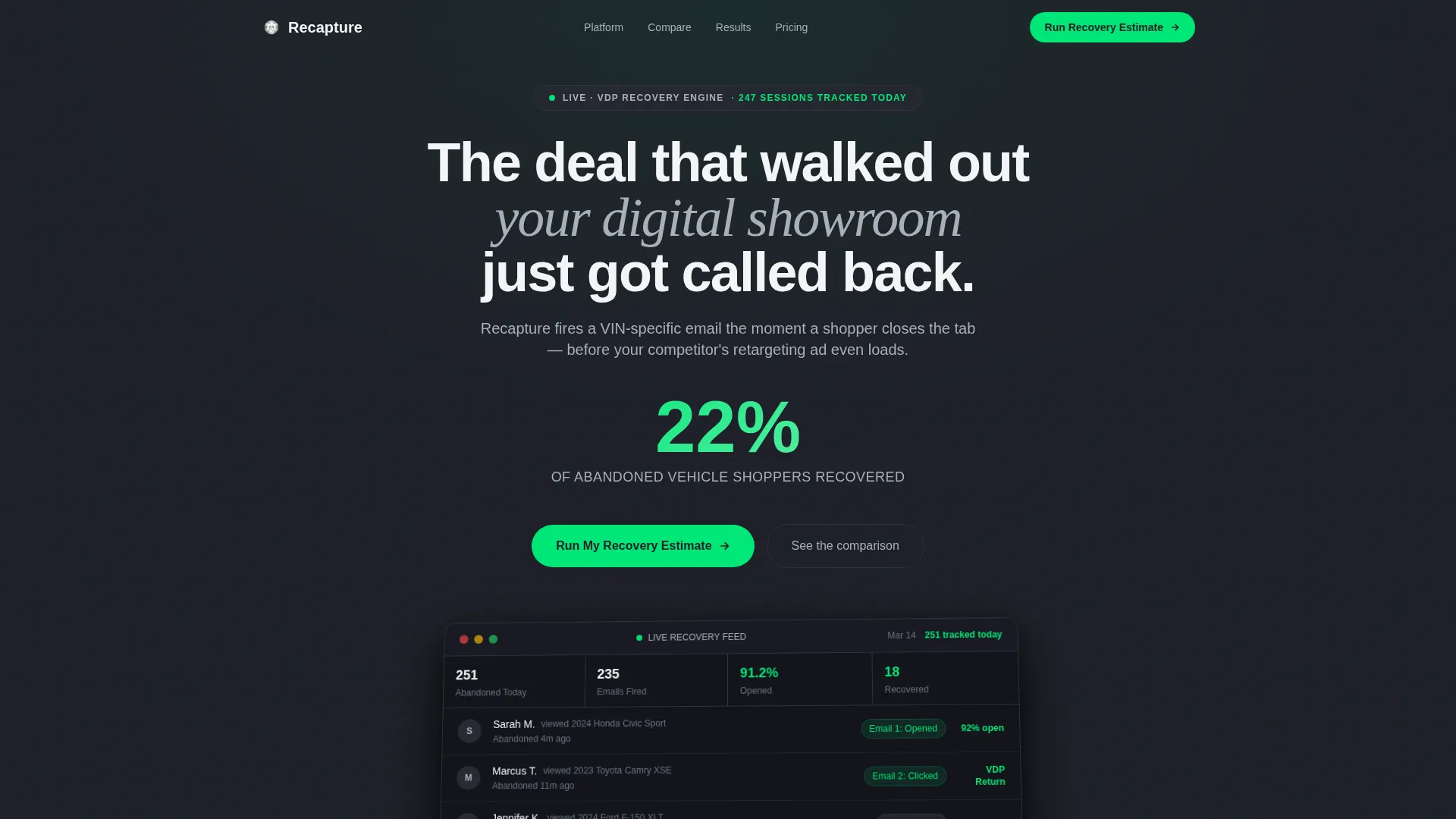 Auto Dealer Abandoned Cart Email Landing Page Template