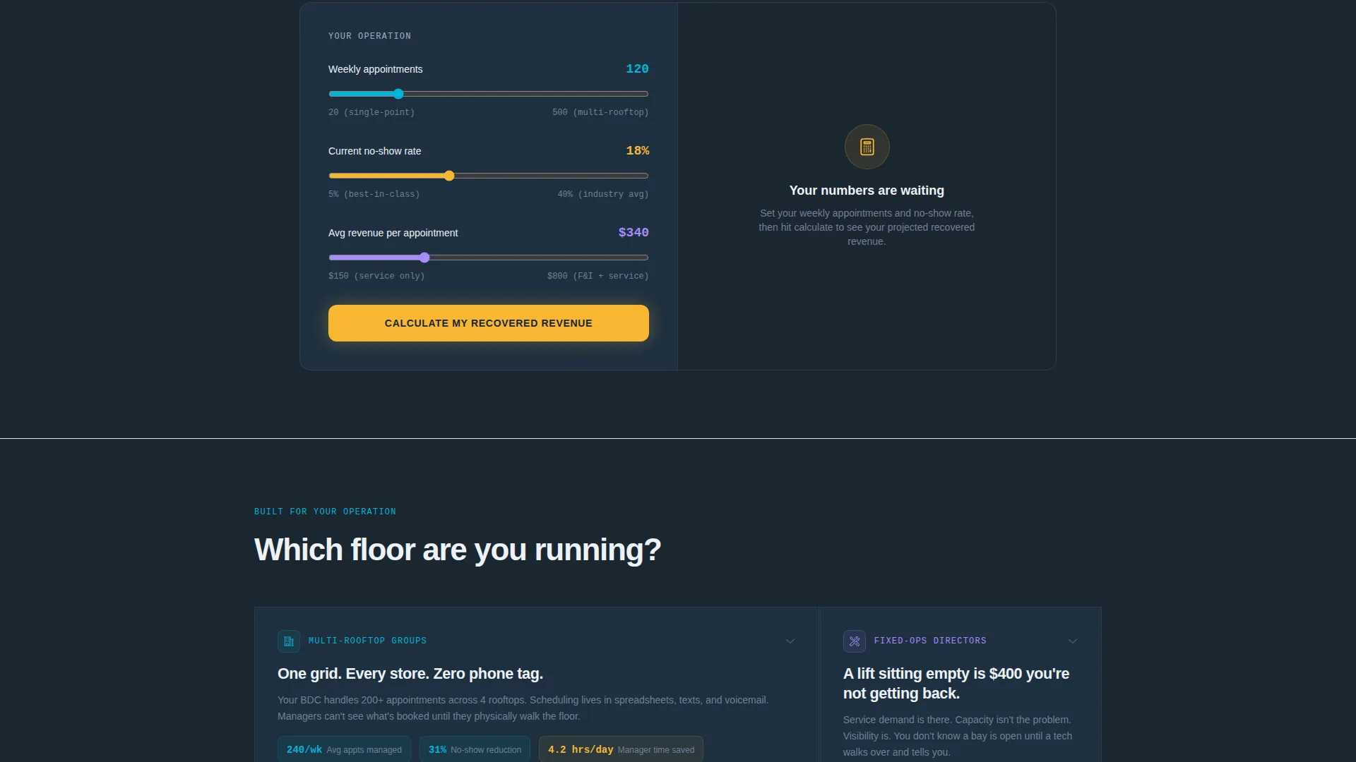 Auto Dealer Booking System Landing Page Template