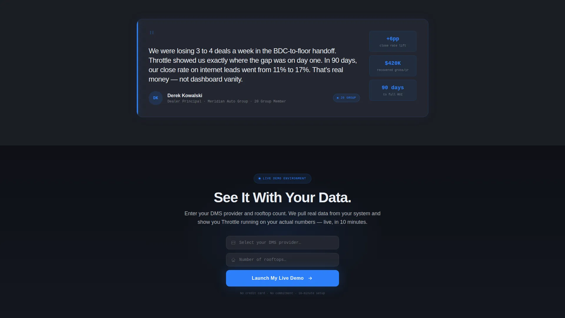 Auto Dealer CRM Landing Page Template