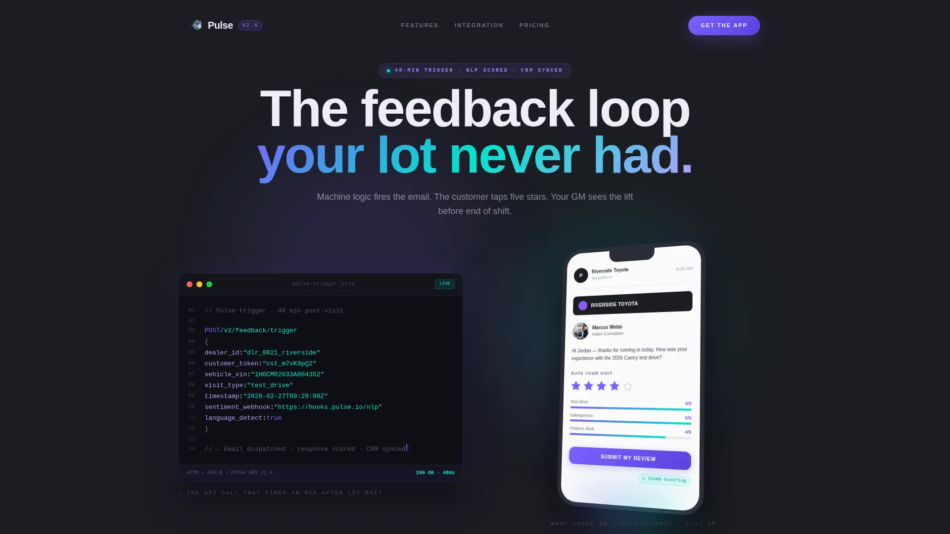 Modern Dealer Landing Page Template
