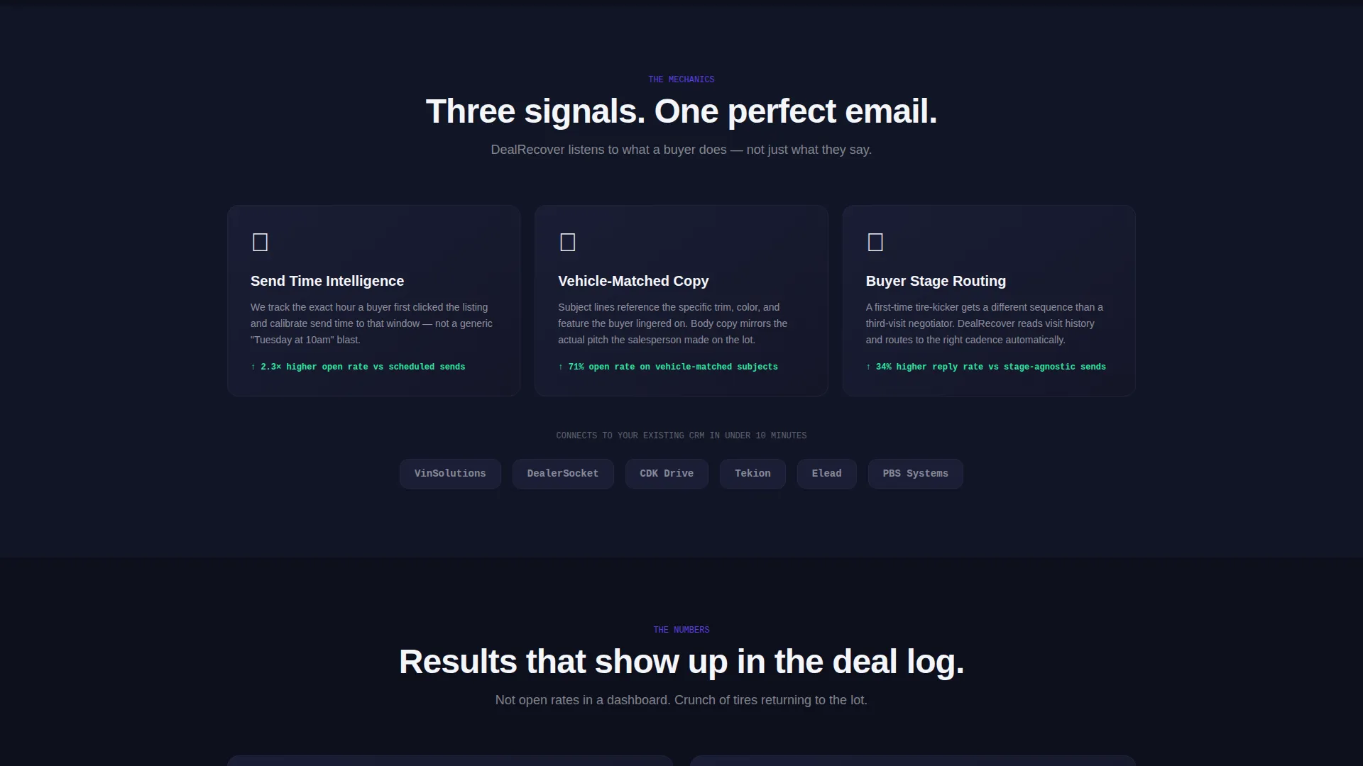 Auto Dealer Follow-Up Email Landing Page Template