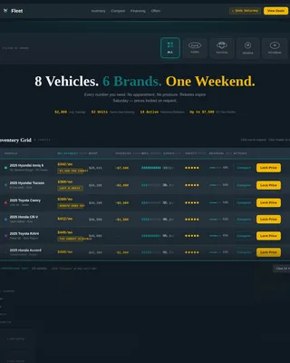 Auto Dealer Promotional Landing Page Template