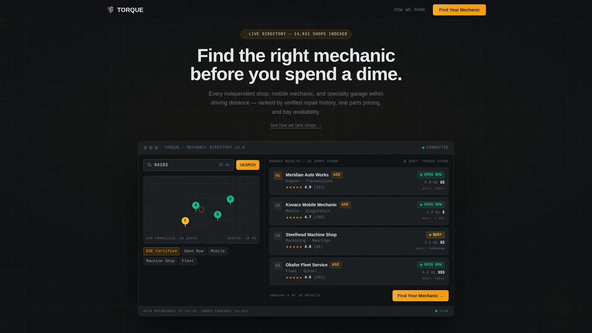 Auto Mechanic Directory Landing Page Template