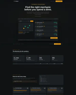 Auto Mechanic Directory Landing Page Template