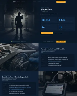 Precision Auto Repair Shop Landing Page Template