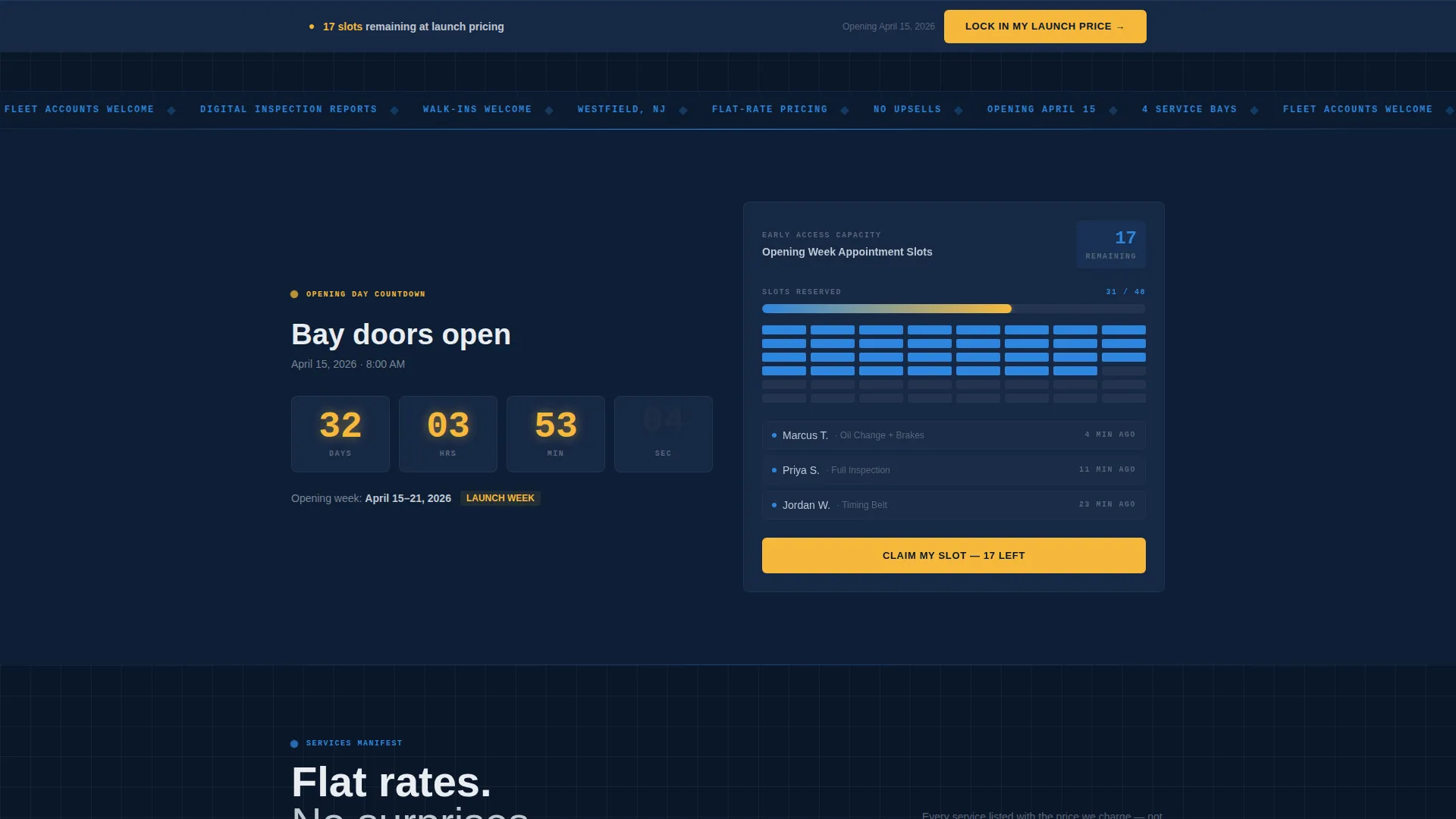 Auto Repair Shop Coming Soon Landing Page Template