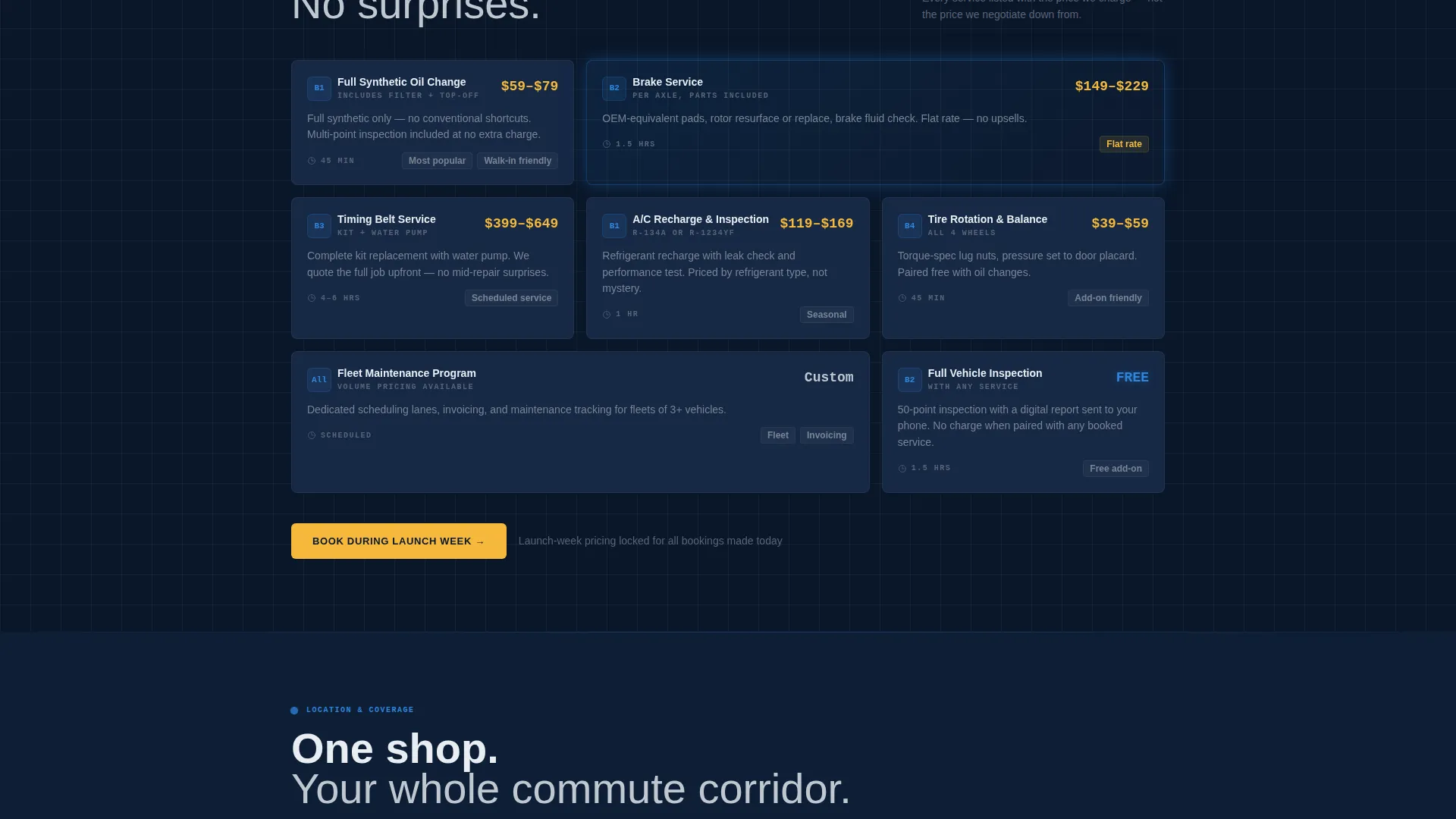 Auto Repair Shop Coming Soon Landing Page Template