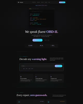 Auto Repair Shop Specialist Booking Website Template