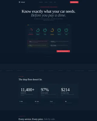Auto Repair Shop Comparison Table Landing Page