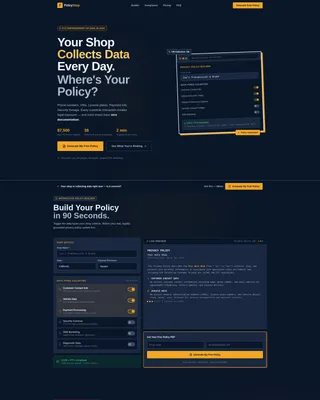 Auto Repair Shop Privacy Policy Landing Page
