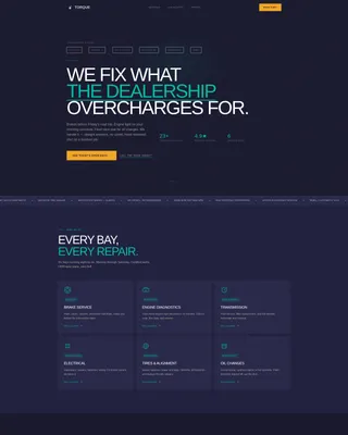 Bold Auto Repair Shop Landing Page Template