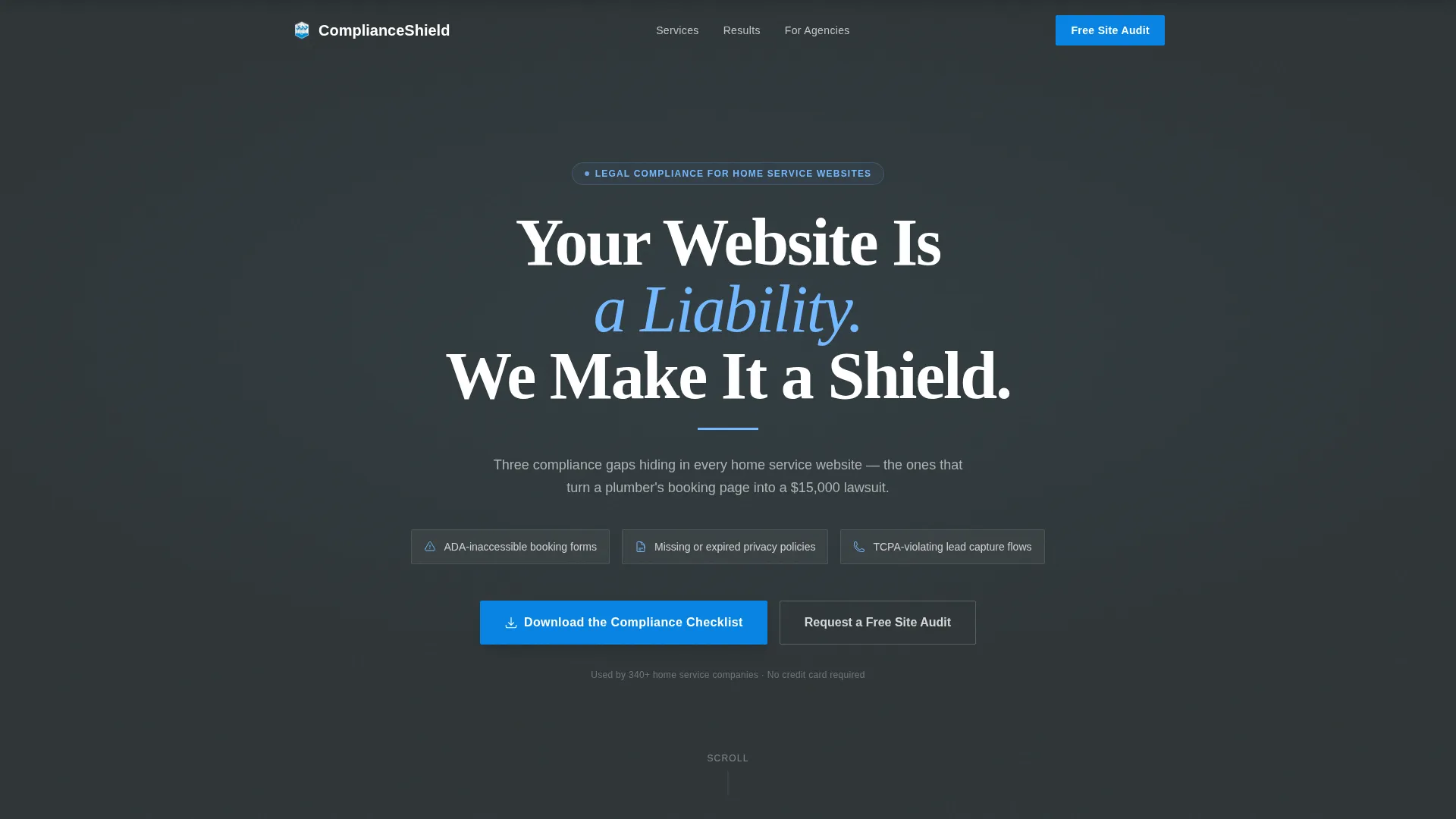 Home Services Compliance Landing Page Template