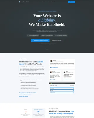 Home Services Compliance Landing Page Template