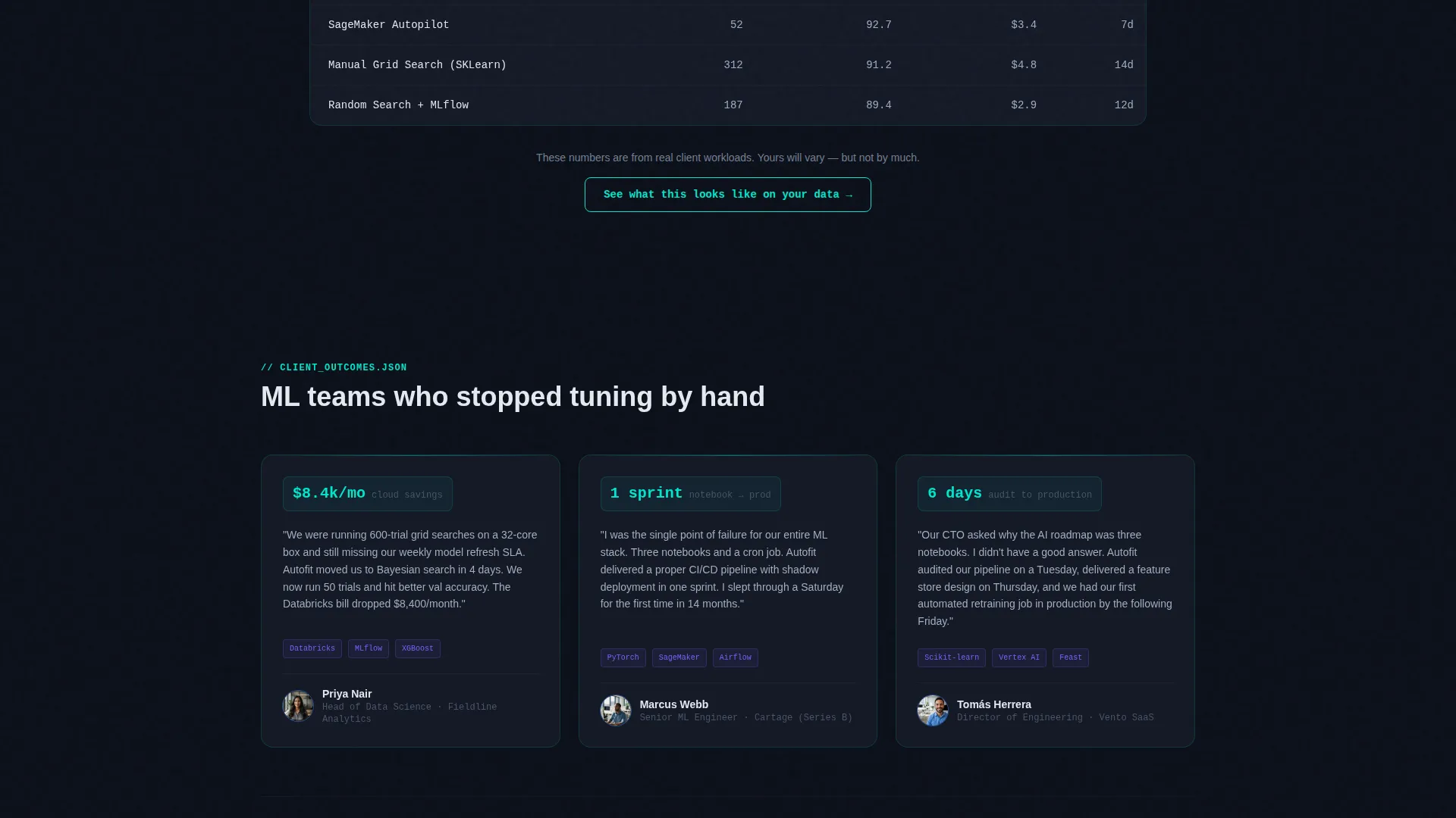 AutoML Consulting Landing Page Template
