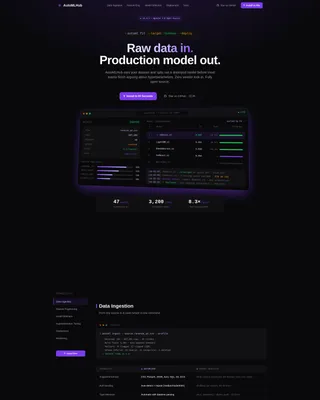 Open Source Landing Page Template for ML Projects