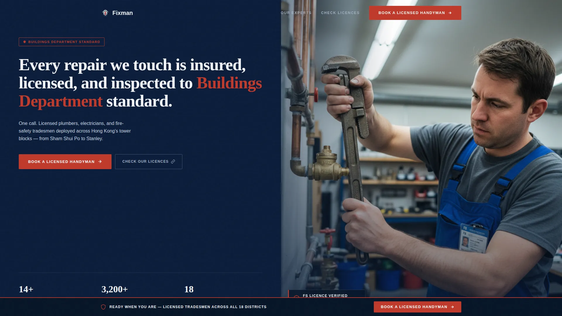 Trusted Handyman | Free Website Template | Rocket