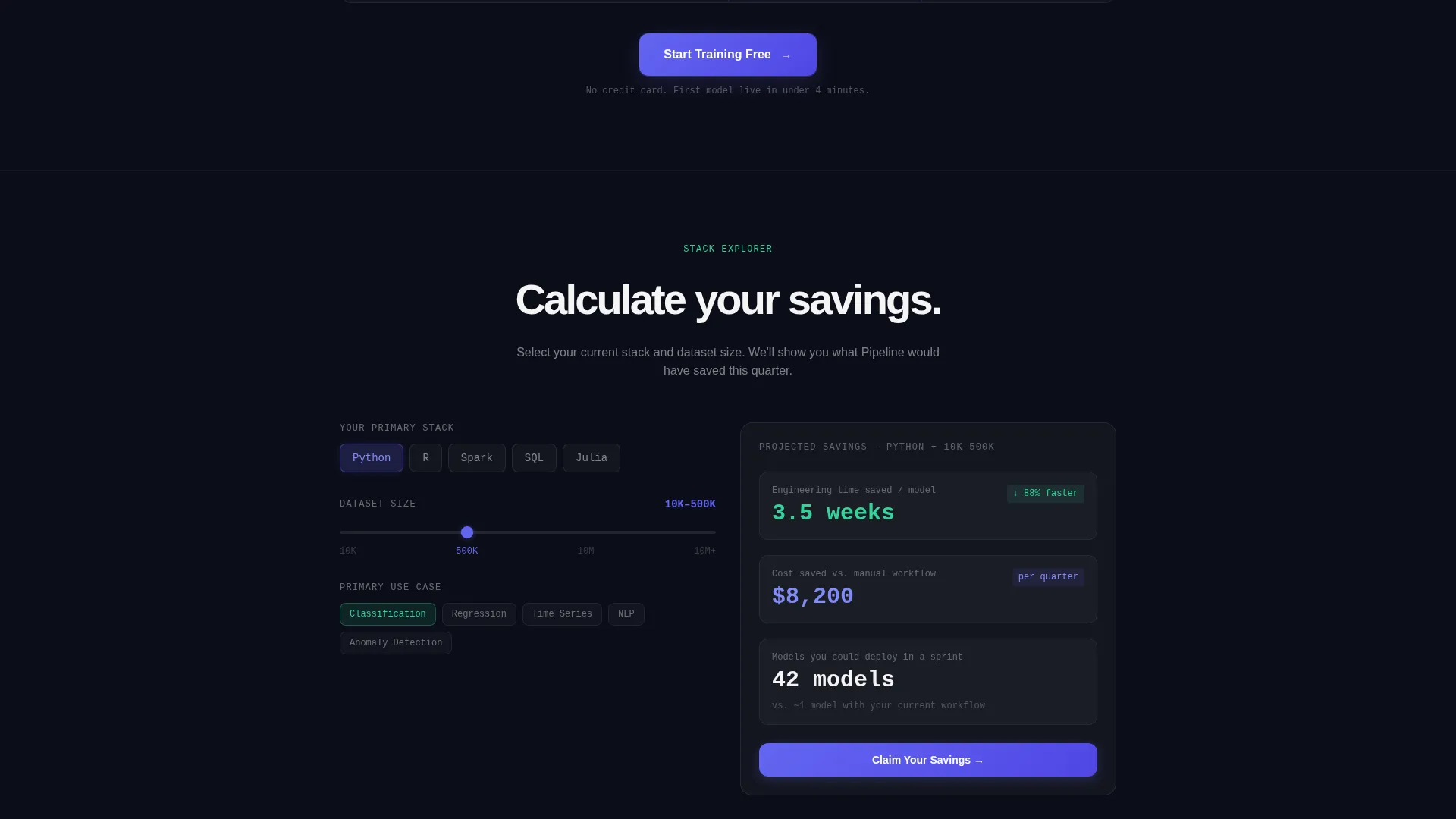 Intelligent AutoML Landing Page Template