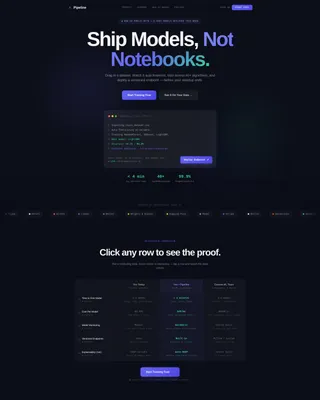 Intelligent AutoML Landing Page Template