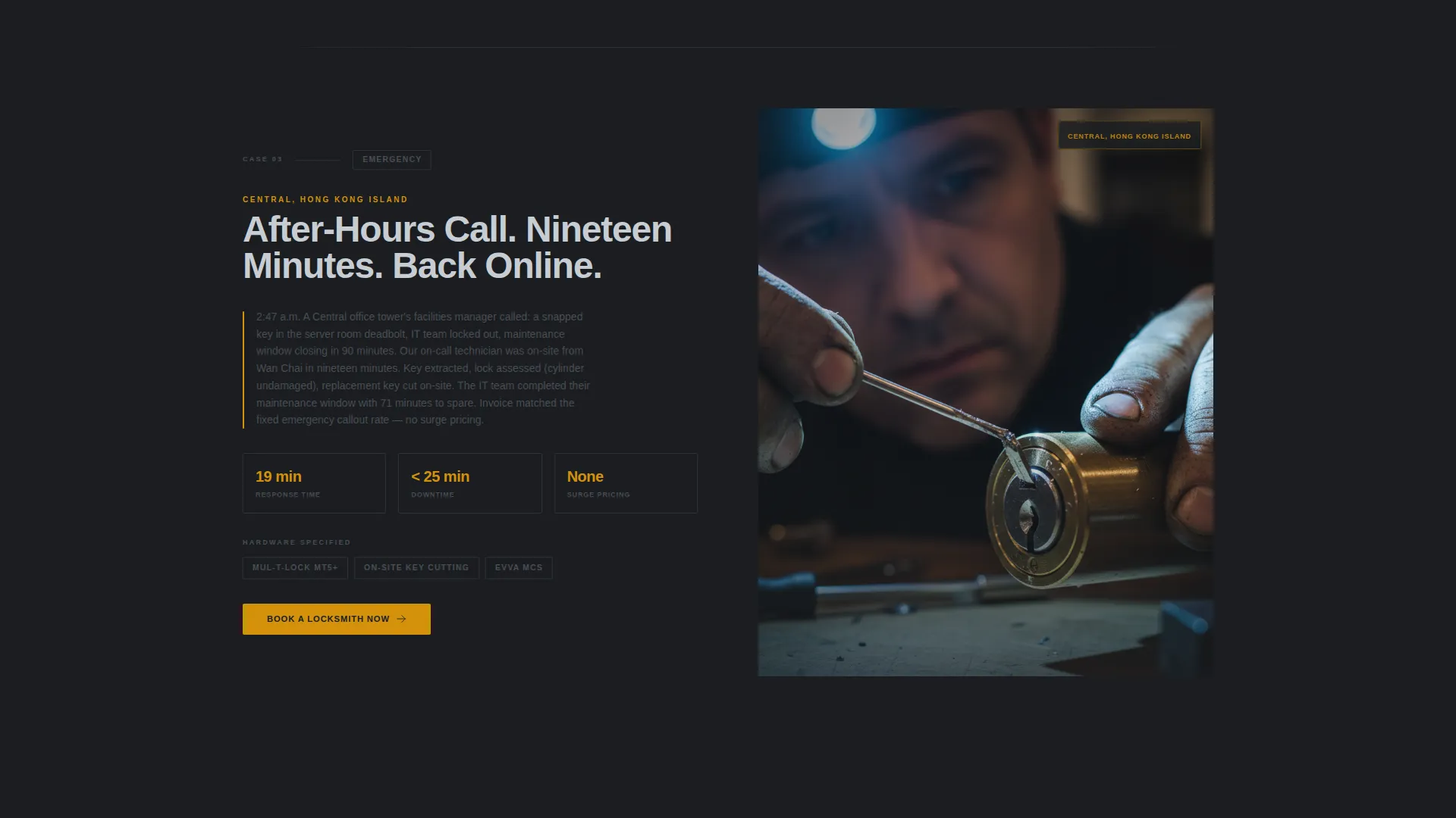 Precision Locksmith | Free Website Template | Rocket