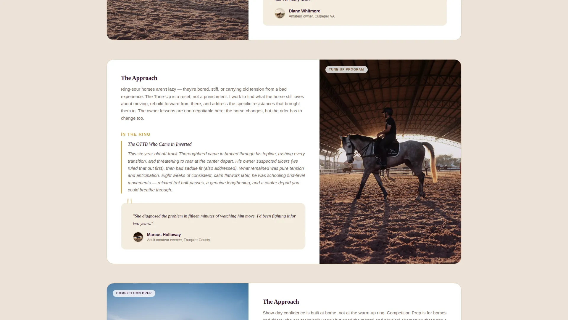 Horse Trainer Landing Page Template