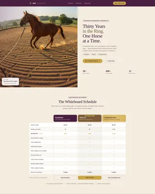 Horse Trainer Landing Page Template