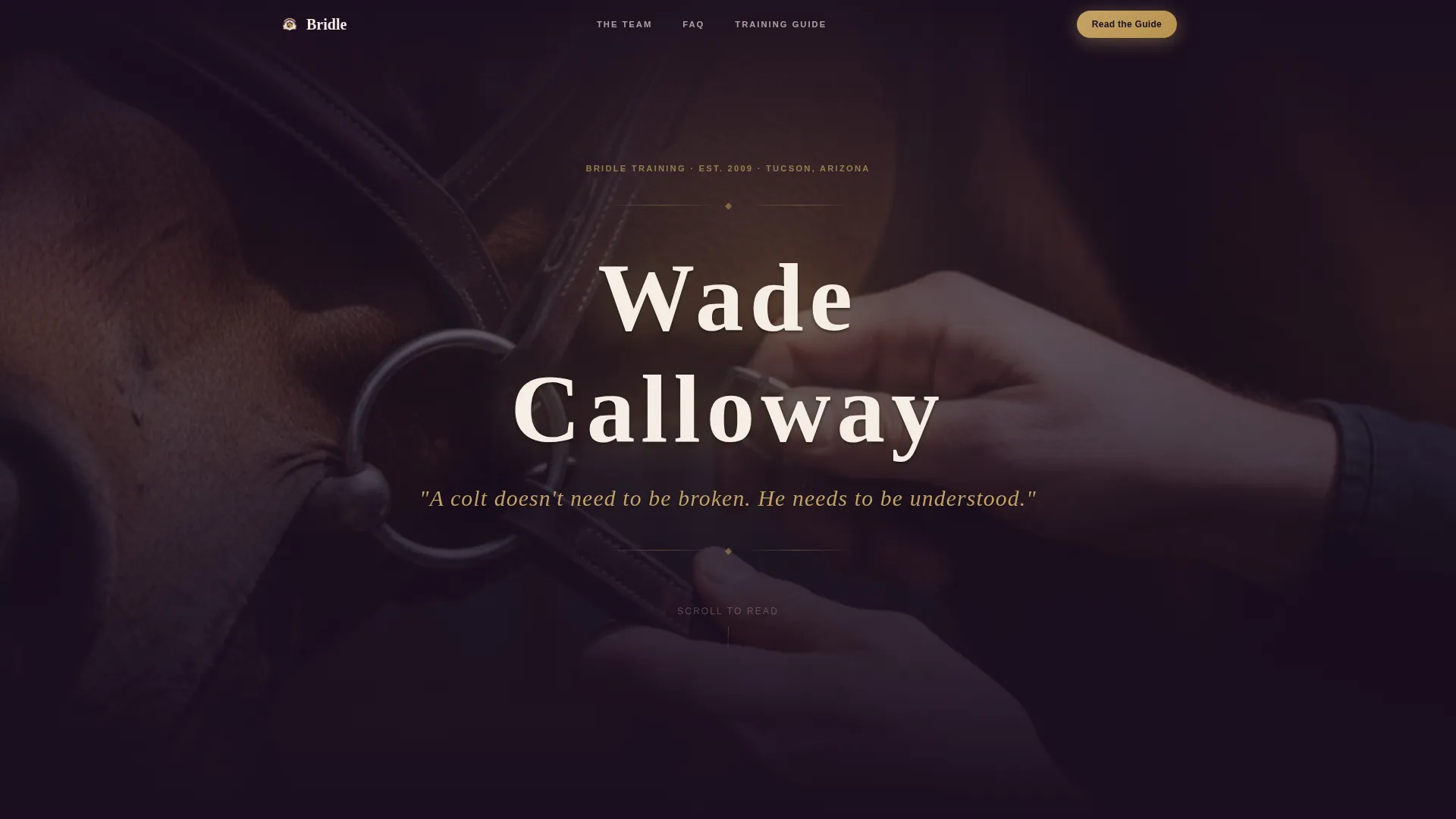 Editorial Horse Trainer Landing Page Template