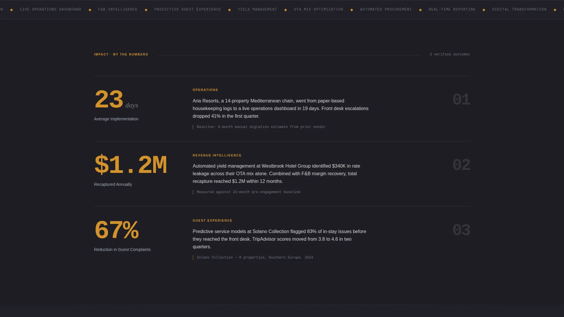 Hospitality Consulting Landing Page Template