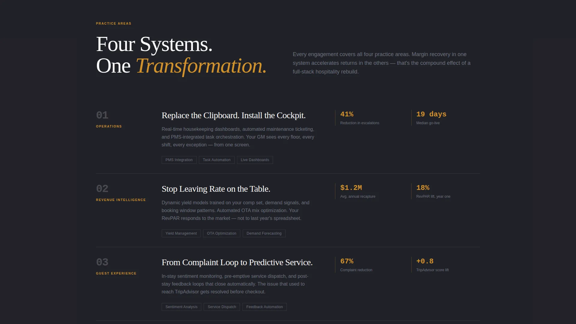 Hospitality Consulting Landing Page Template