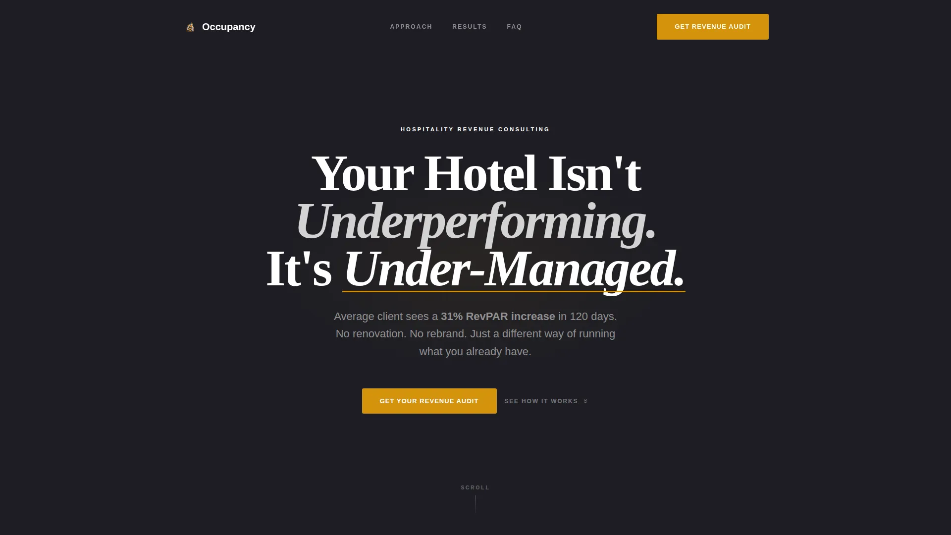 Authoritative Hospitalityconsulting Landing Page Template