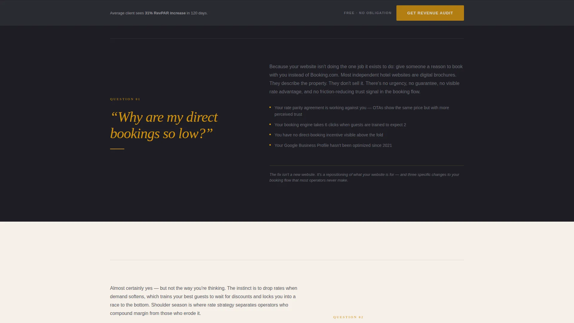 Authoritative Hospitalityconsulting Landing Page Template