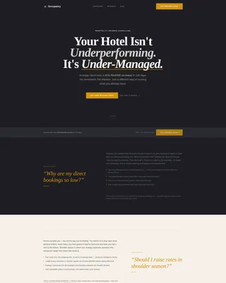 Authoritative Hospitalityconsulting Landing Page Template