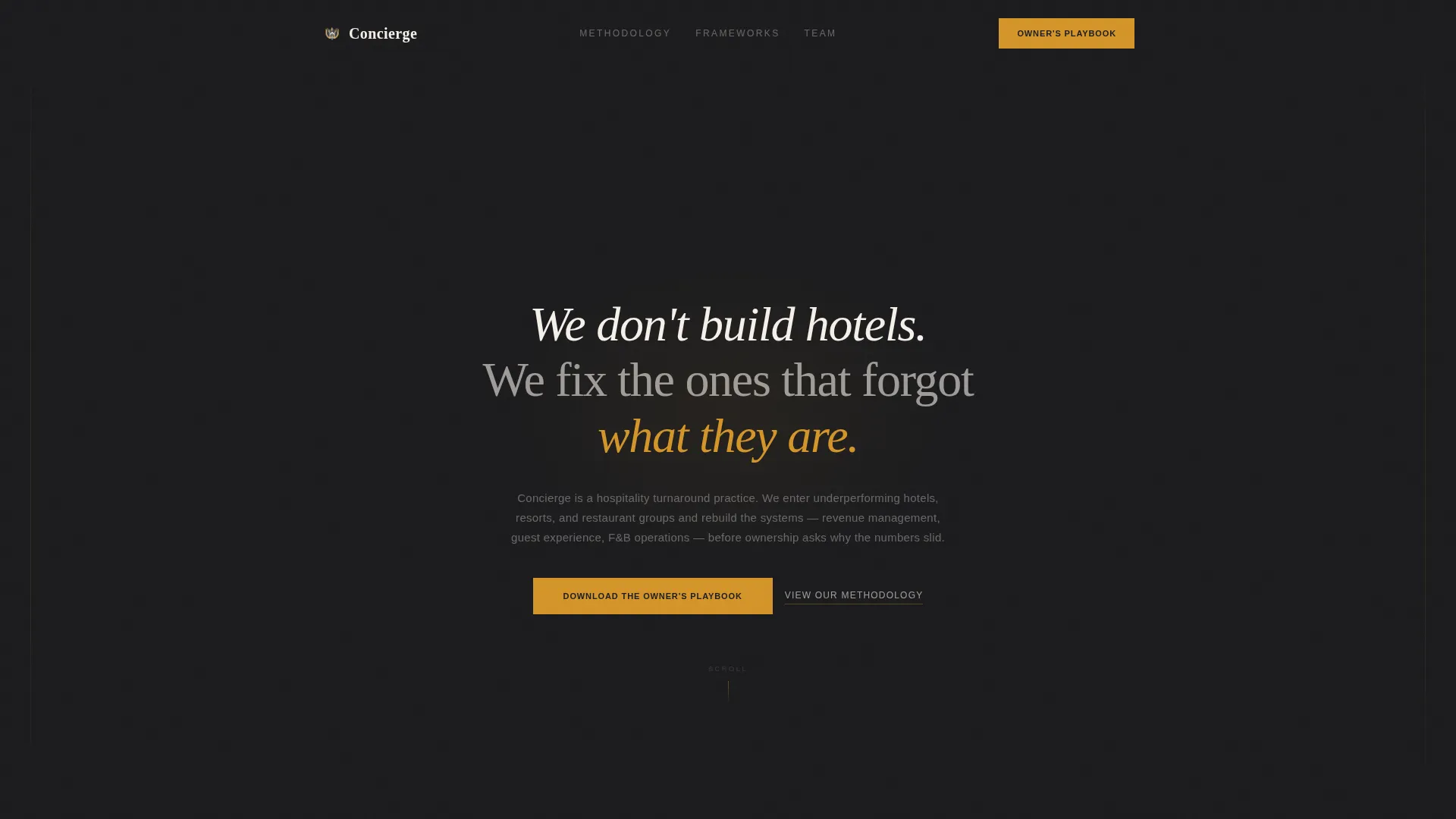 Hospitality Consulting Landing Page Template