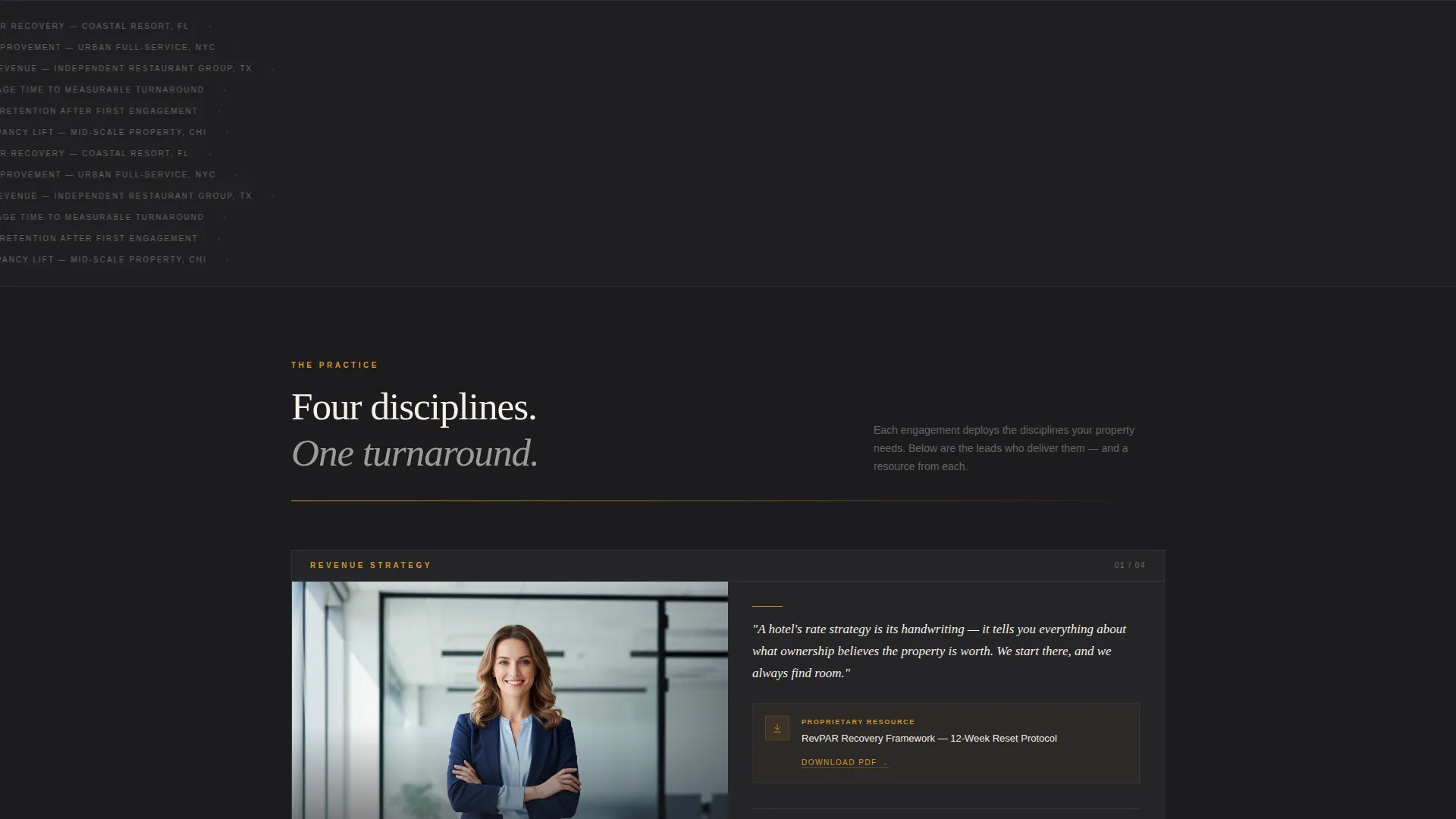 Hospitality Consulting Landing Page Template