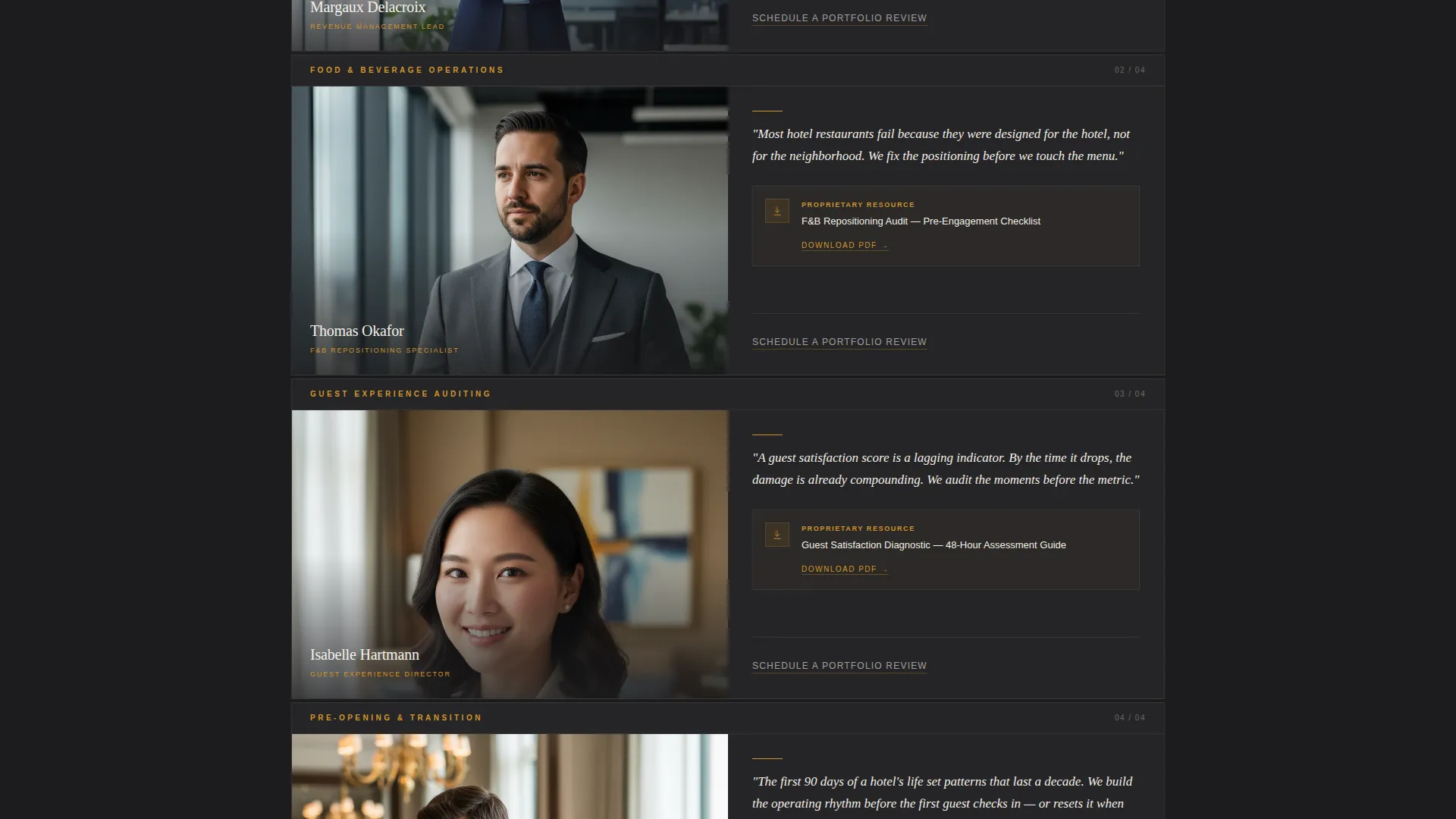 Hospitality Consulting Landing Page Template
